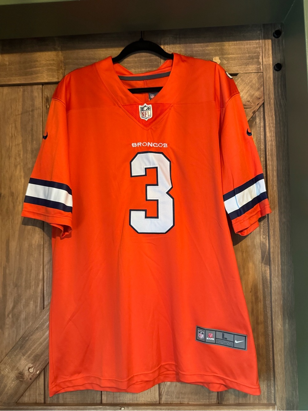 Nike Broncos #3 QB Russell Wilson Men's Football Jersey